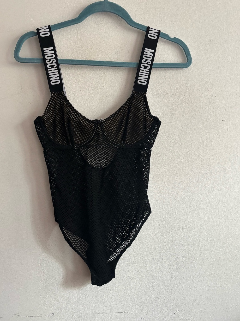 Moschino Black Mesh Bodysuit